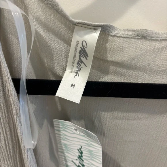 Pale Celery Color Tie-Front Cardigan - Picture 2 of 4